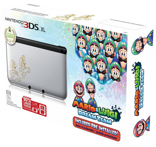 Nintendo 3DS XL Silver Mario & Luigi Edition - Nintendo 3DS