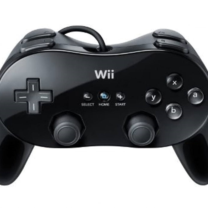 Black Wii Classic Controller Pro